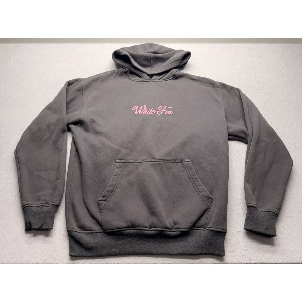 White Fox Boutique Season 7 Oversized Hoodie Monument Gray Pink Size S/M
